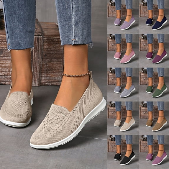 Orthopedic Shoes for Women, Women Wide Width Breathable Walking Comfortable Slip On Sneakers,43