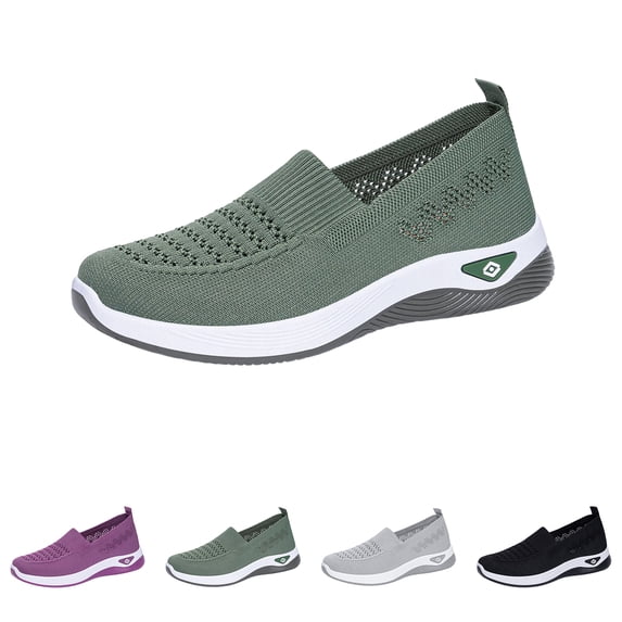Orthopedic Shoes for Women, Women Wide Width Breathable Walking Comfortable Slip On Sneakers, Non Slip Food Service Lightweight Sneake
