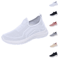thumbnail image 1 of Orthopedic Shoes for Women, Women's Sports Mesh Slip‑on Casual Shoes, Comfortable Outdoor Walking and Running Footwear White 5.5 [EU-36], 1 of 9