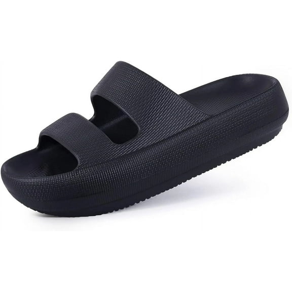 Orthopedic Slide Sandals for Women with Arch Support Pillow Soft Recovery Slip on Sandals Lightweight Summer Cloud Slippers for Plantar Fasciitis