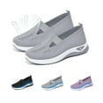 thumbnail image 1 of Orthopedic Slip-On Sneakers for Women Wide Width, Breathable Non-Slip Work Shoes for Nursing & Food Service, Lightweight Walking Shoes with Arch Support - Ideal Christmas/Birthday Gift, 1 of 8