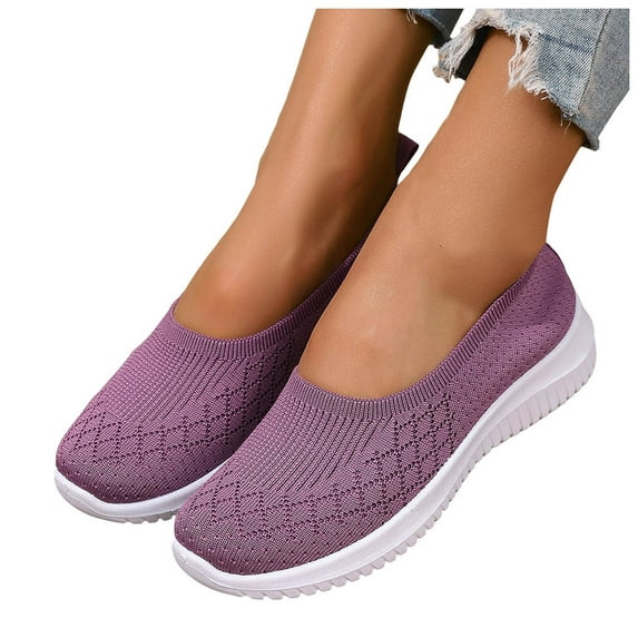 Orthopedic Slip on Walking Shoes for Women Comfortable Autumn Woven Arch Support Nursing Work Sneakers