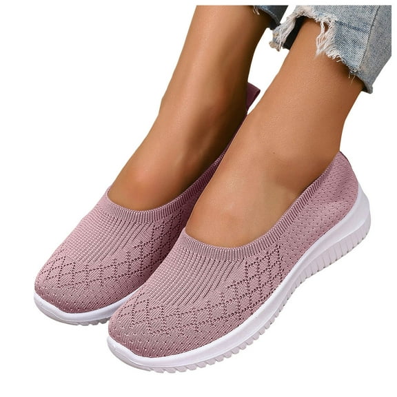 Orthopedic Slip on Walking Shoes for Women Comfortable Autumn Woven Arch Support Nursing Work Sneakers