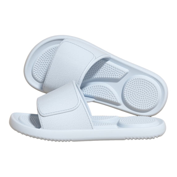 Orthopedic Slippers for Women Men Fashion Solid Color Slides Summer Lightweight Arch Support Quick Drying Shower Shoes Light Blue Size 7