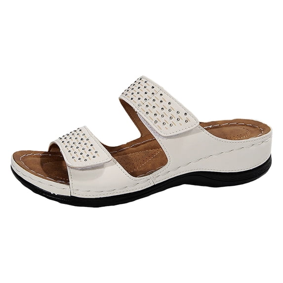 Orthopedic Slippers for Women Open Toe Comfortable Platform Slip-On Shoe for Summer Beach, Casual