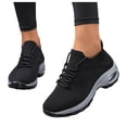 thumbnail image 1 of Orthopedic Sneakers for Women Knit Mesh Slip on Sock Shoes Air Cushion Running Shoes Lightweight Lace up Tennis Shoes Dark Gray Size 5.5, 1 of 6