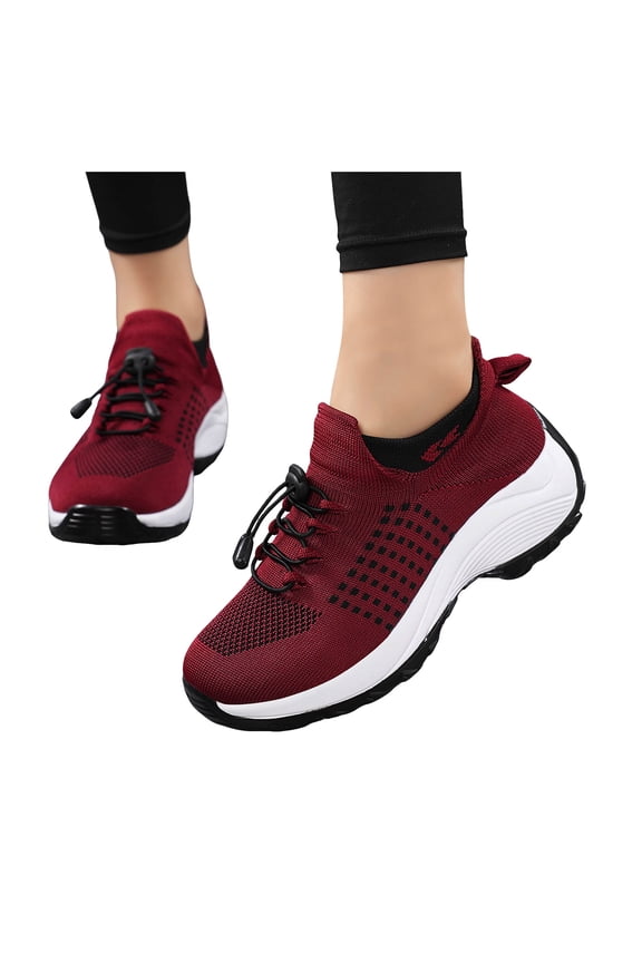 Orthopedic Sneakers for Women Slip on Trainers Walking Shoes Ladies Comfortable Casual Running Tennis Shoes with Arch Support