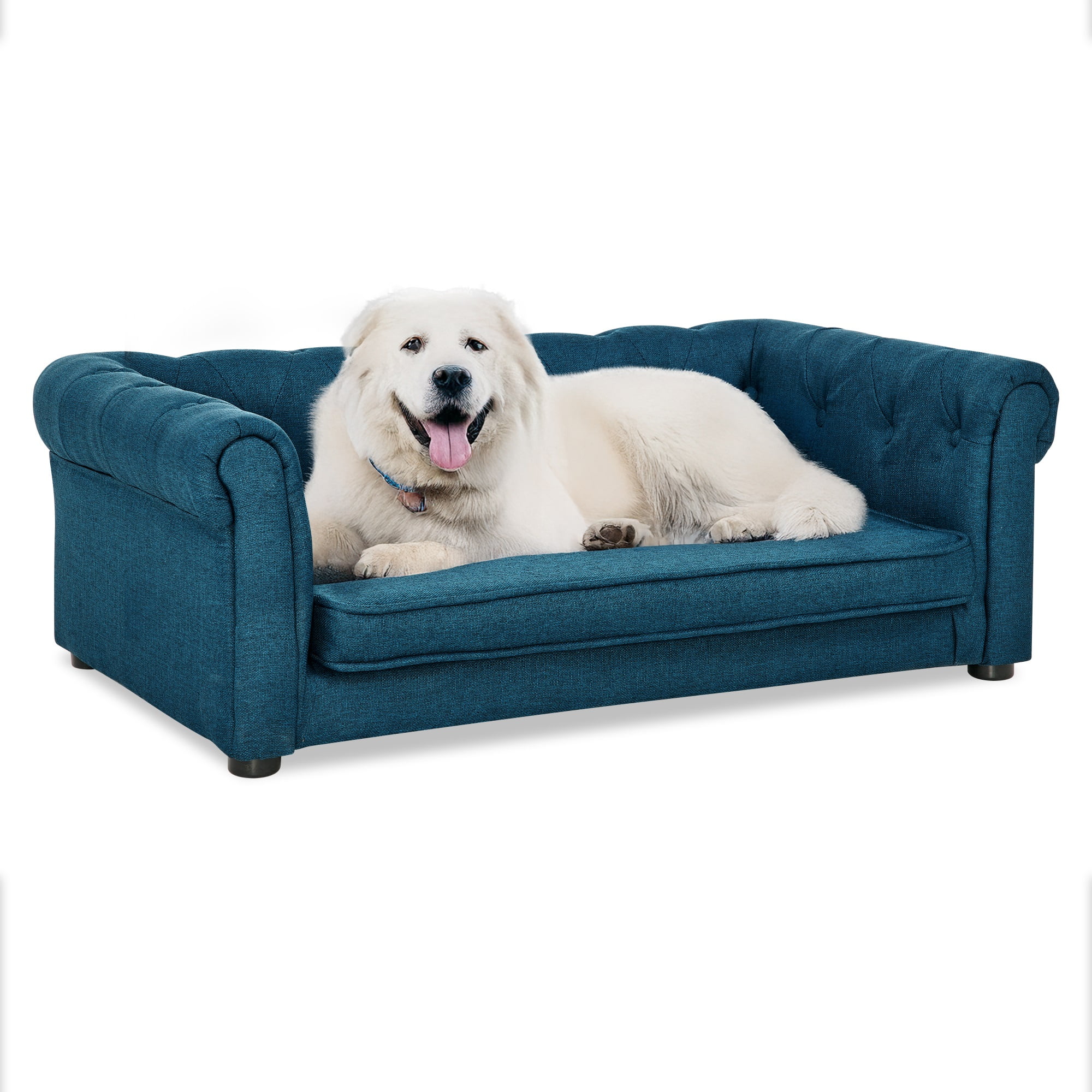 Orthopedic Sofa Dog Bed For Small And Medium Pet, Durable Elevated Dog Sofa Bed, Easy To Clean, 40"*23"*14", Blue