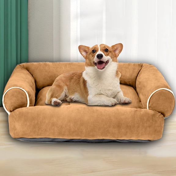Orthopedic Sofa Dog Bed, Washable Rectangular Pet Bed for Small Dogs, Cats, and Kittens, Non-Slip Bottom, Soft Cozy Sleeping and Resting Sofa