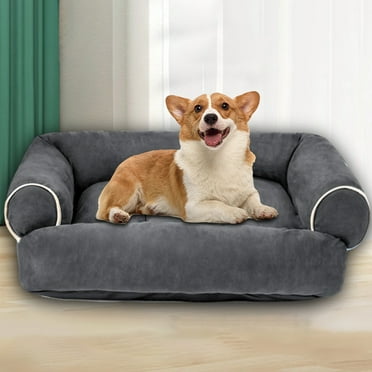 Orthopedic Sofa Dog Bed, Washable Rectangular Pet Bed for Small Dogs, Cats, and Kittens, Non-Slip Bottom, Soft Cozy Sleeping and Resting Sofa