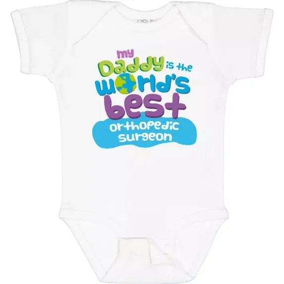 Orthopedic Surgeon Daddy Baby Bodysuit Worlds Best Childs Kids Like My Bodysuit Cute Baby Onesie, BABY BODYSUIT LAT 4424