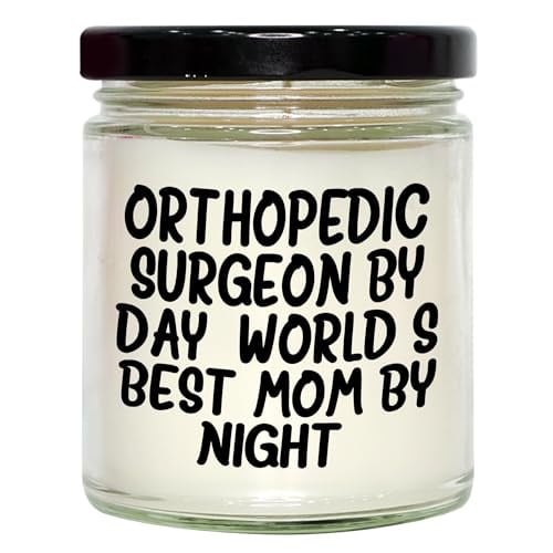 Orthopedic Surgeon Gifts for Graduation Day, World's Best Mom by Night Vanilla Soy Candle 9oz