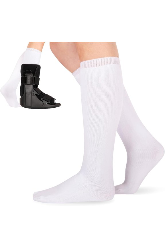 Orthopedic Walking Boot Cast Socks Unisex High Top Medical Tube Socks Pair