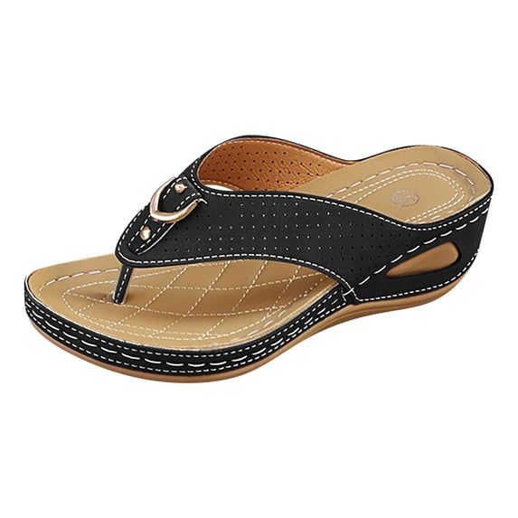 Fukaraa Women's Wide Width Sandals Orthopedic Arch Support Plantar Fasciitis Comfort Summer Shoes