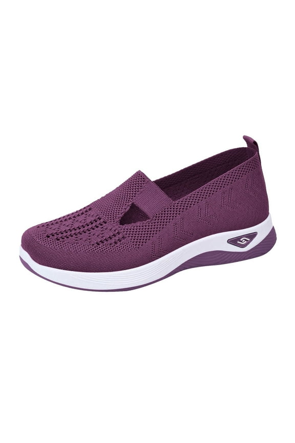 Orthopedic Walking Shoes Women Slip On Mesh Sneakers Breathable Arch Support Lightweight Running