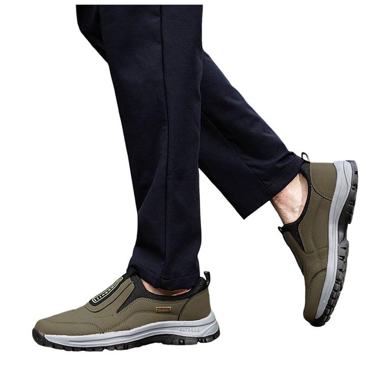 Orthopedic Walking Shoes for Men Waterproof Hiking Slip on  display picture 1