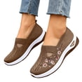 thumbnail image 1 of Orthopedic Walking Shoes for Women 2026 Breathable Soft Non Slip Sneaker Lightweight Arch Support Wide Athletic Slip on Shoes Coffee Size 9, 1 of 6