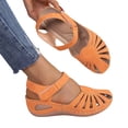 thumbnail image 1 of Orthopedic Wedge Sandals for Women Closed Toe Platform Dressy Vintage Wedges Sandals Ankle Strap Gladiator Flats Sandal Comfort Breathable Casual Walking Orthotic Shoes Summer Beach, 1 of 6