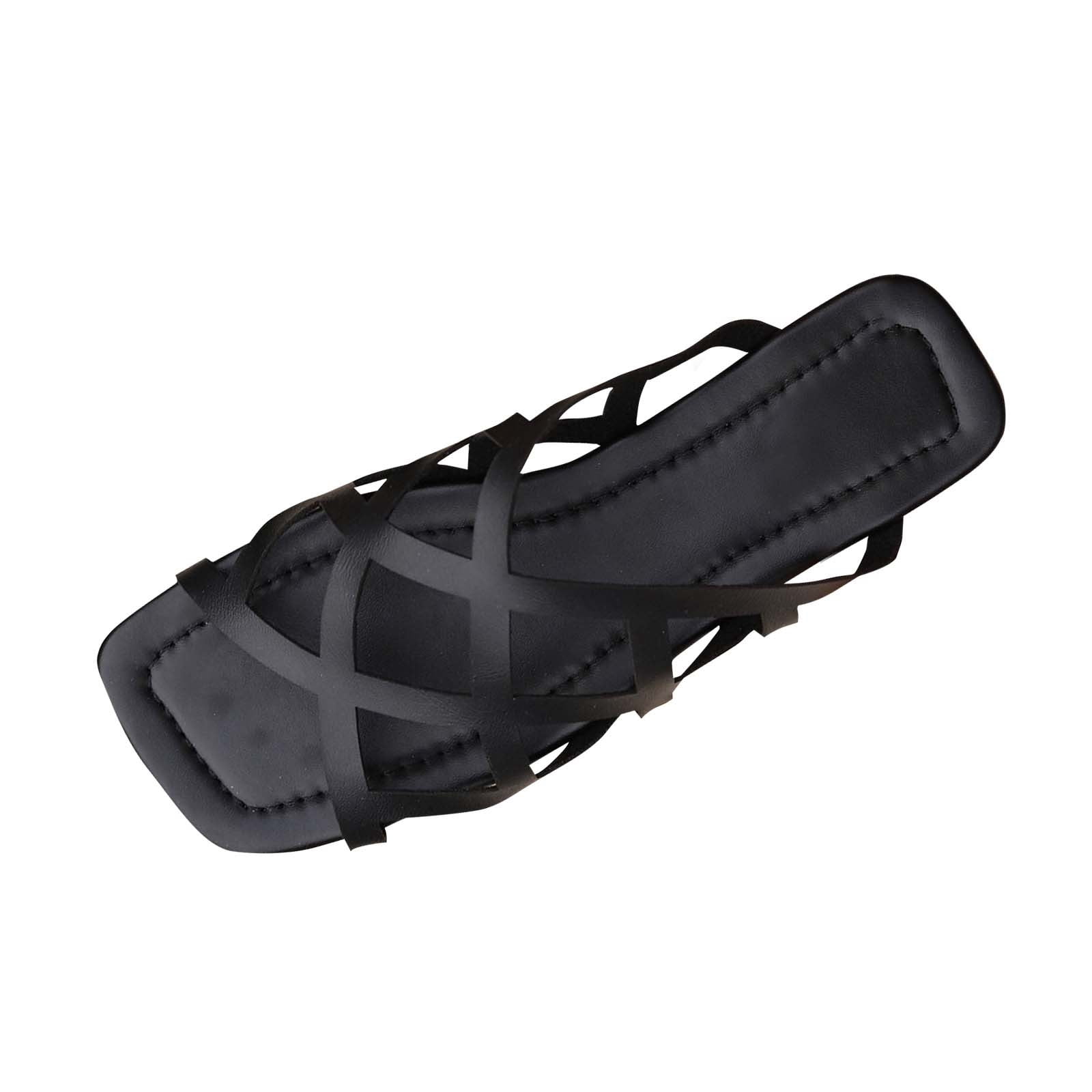Women's Orthopedic Wedge Sandals - Flat Open Toe, Chunky Low Heel | Flower Design Summer Mules With Arch Support