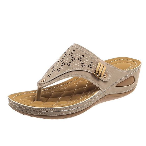 Women's Orthopedic Beach Sandals Arch Support Wedge Platform Non-Slip Casual Comfortable