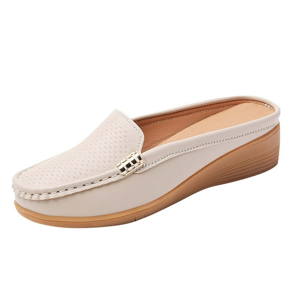 Orthopedic Women Shoes PU Leather with Arch Support Comfortable Walking Soft Sole Boat Shoes Women's Fashionable Casual Versatile Breathable Spring And Summer New Comfortable Flat Casual Loafers