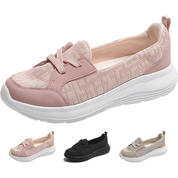 Orthopedic Women’s Breathable Slip on Arch Support Non-Slip Shoes on The Go Comfort Loafers Flats Wide Width Fit Walking Slip-Ins Sneakers Boat Shoes