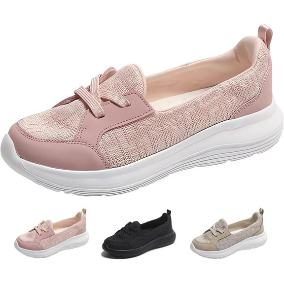 Orthopedic Women’s Breathable Slip on Arch Support Shoes on The Go Comfort Loafers Flats Wide Width Fit Walking Slip-Ins Sneakers Boat Shoes
