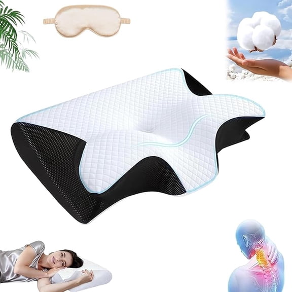 Orthosleep Almohada Cervical, Luxury Dream Pillow, Cervical Neck Pillow for Sleeping, Premium Memory Foam Pillows, Ergonomic Pillows Side Sleeper, for Side, Back, Stomach Sleepers