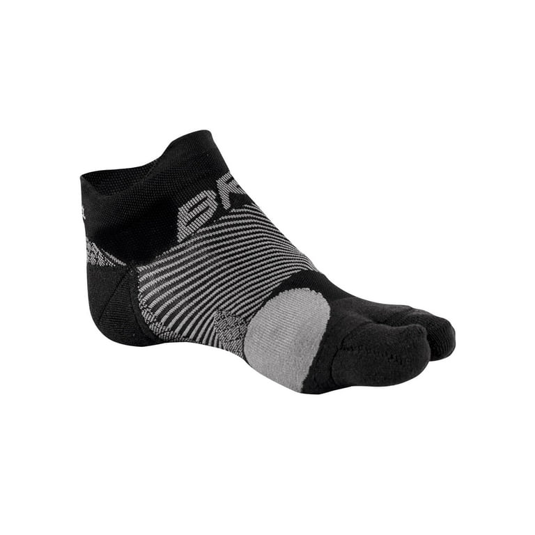 Orthosleeve BR04 Bunion Relief Socks w. Compression - Moisture Wicking  Split Toe - Black - Medium
