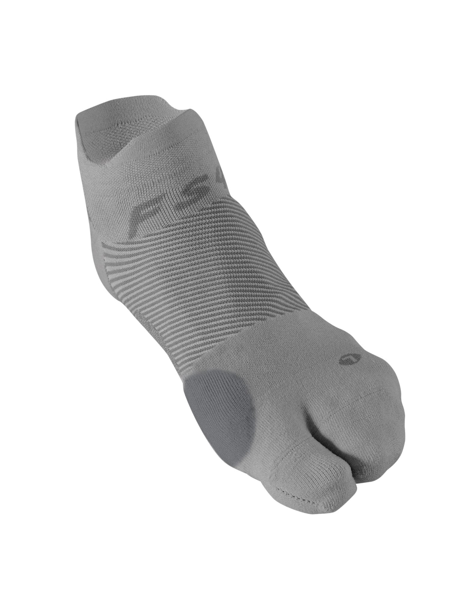 Orthosleeve BR04 Bunion Relief Socks w. Compression - Moisture Wicking  Split Toe - Gray - Large 