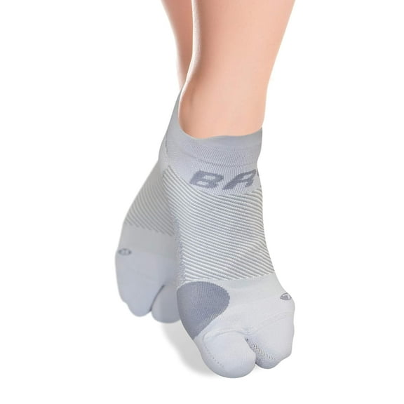 OrthoSleeve Bunion Socks Toe Spacers for Bunion Relief and Reduced Toe Friction, Grey, Large, 1 Pair