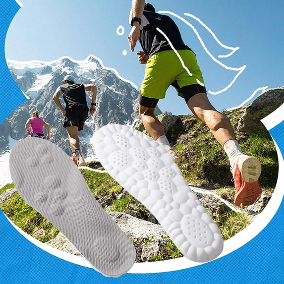 Orthotic Insoles for Men & Women – Plantar Fasciitis Arch Support Shoe Inserts, Gel Cushion Work Boot Insoles for Standing All Day, Sweat-Wicking Comfort for Running/Athletic Shoes