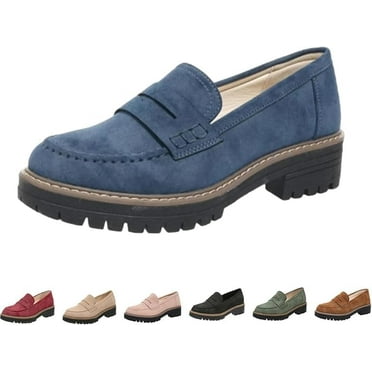 Orthoture-Orthopedic Platform Loafers, Comfortable Orthopedic Shoes, Womens Round Toe Walking Shoe, Slip on Casual Shoes