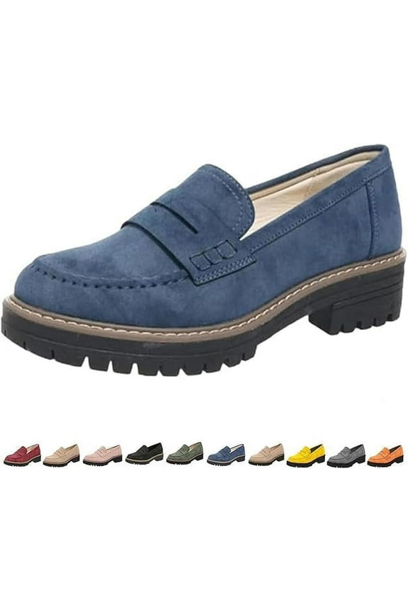-Orthopedic Platform Loafers,Wide Toe Lightweight Casual Comfort Shoes,Slip-On Suitable for All Foot Shapes