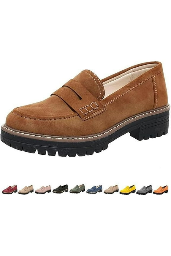 Orthoture-Orthopedic Platform Loafers,Wide Toe Lightweight Casual Comfort Shoes,Slip-On Suitable for All Foot Shapes
