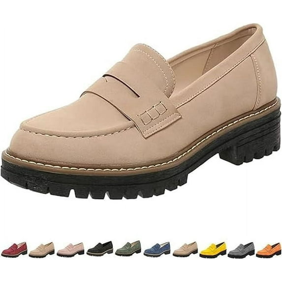Orthoture-Orthopedic Platform Loafers,Wide Toe Lightweight Casual Comfort Shoes,Slip-On Suitable for All Foot Shapes