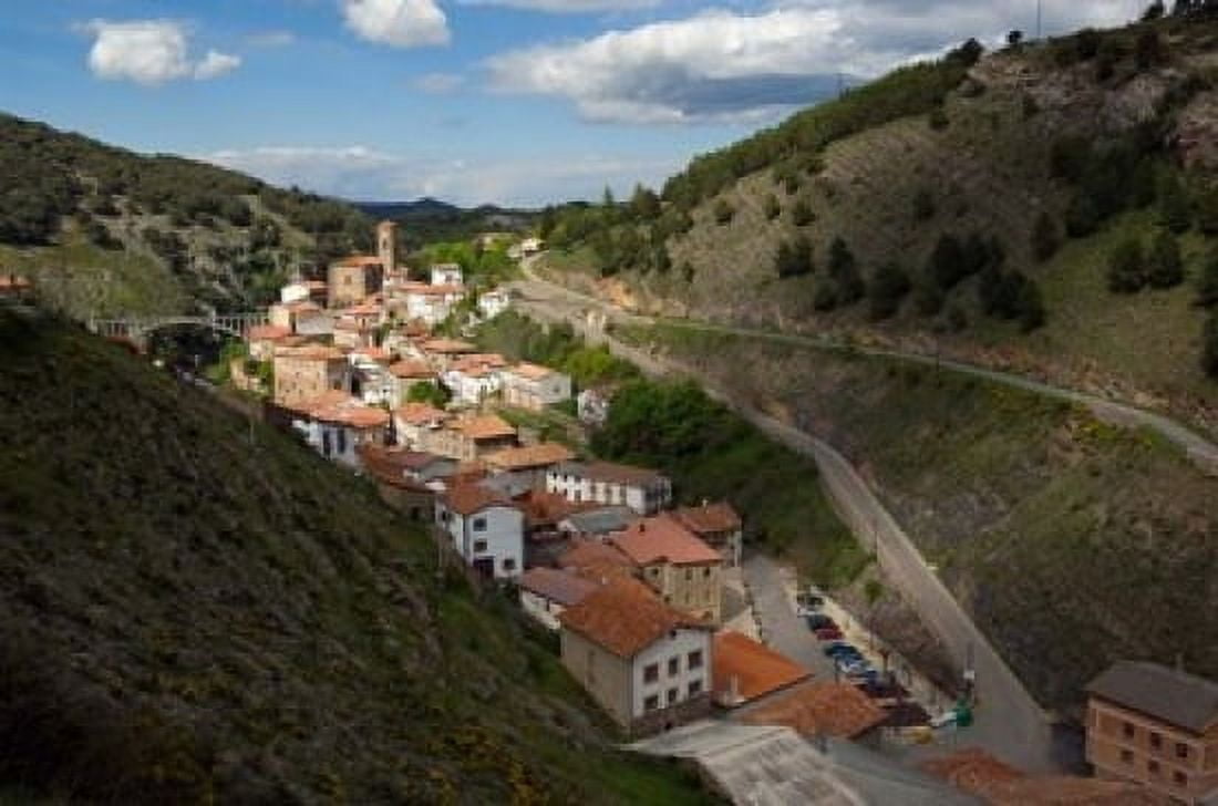 Ortigosa village Sierra de Camero Nuevo Mountains La Rioja Spain Canvas Art - Janis Miglavs DanitaDelimont (24 x 15)