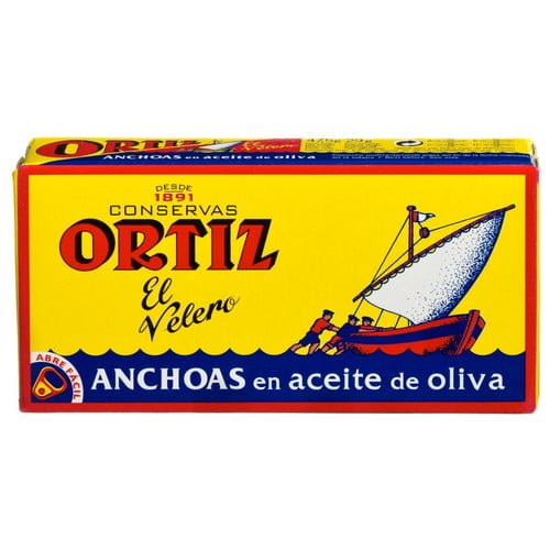 Ortiz Anchovy Fillets 47.5g, British Import (Pack of 3)