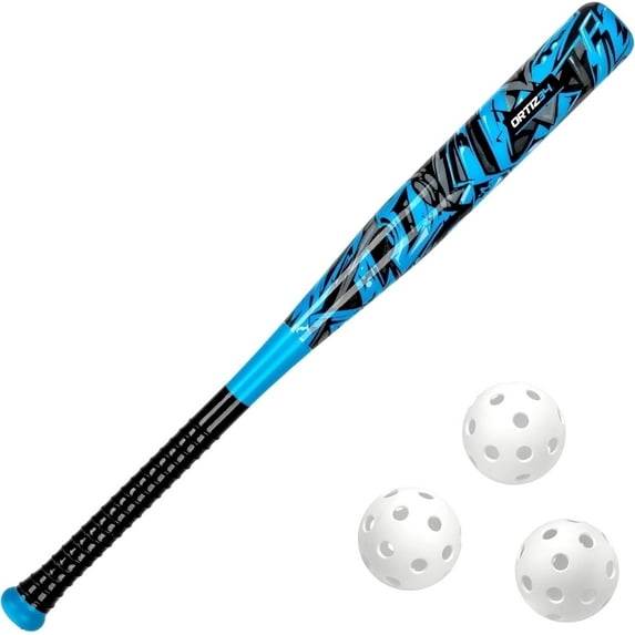 Ortiz34 29" Graffiti Plastic Bat & Ball Set, David Ortiz Backyard Baseball Homerun Set for Youth, Kids, Teens & Adults