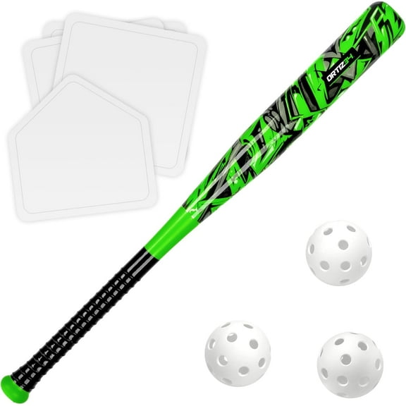 Ortiz34 Grand Slam Set - Graffiti Plastic Bat, 3 Balls, 4 Throw Down Bases