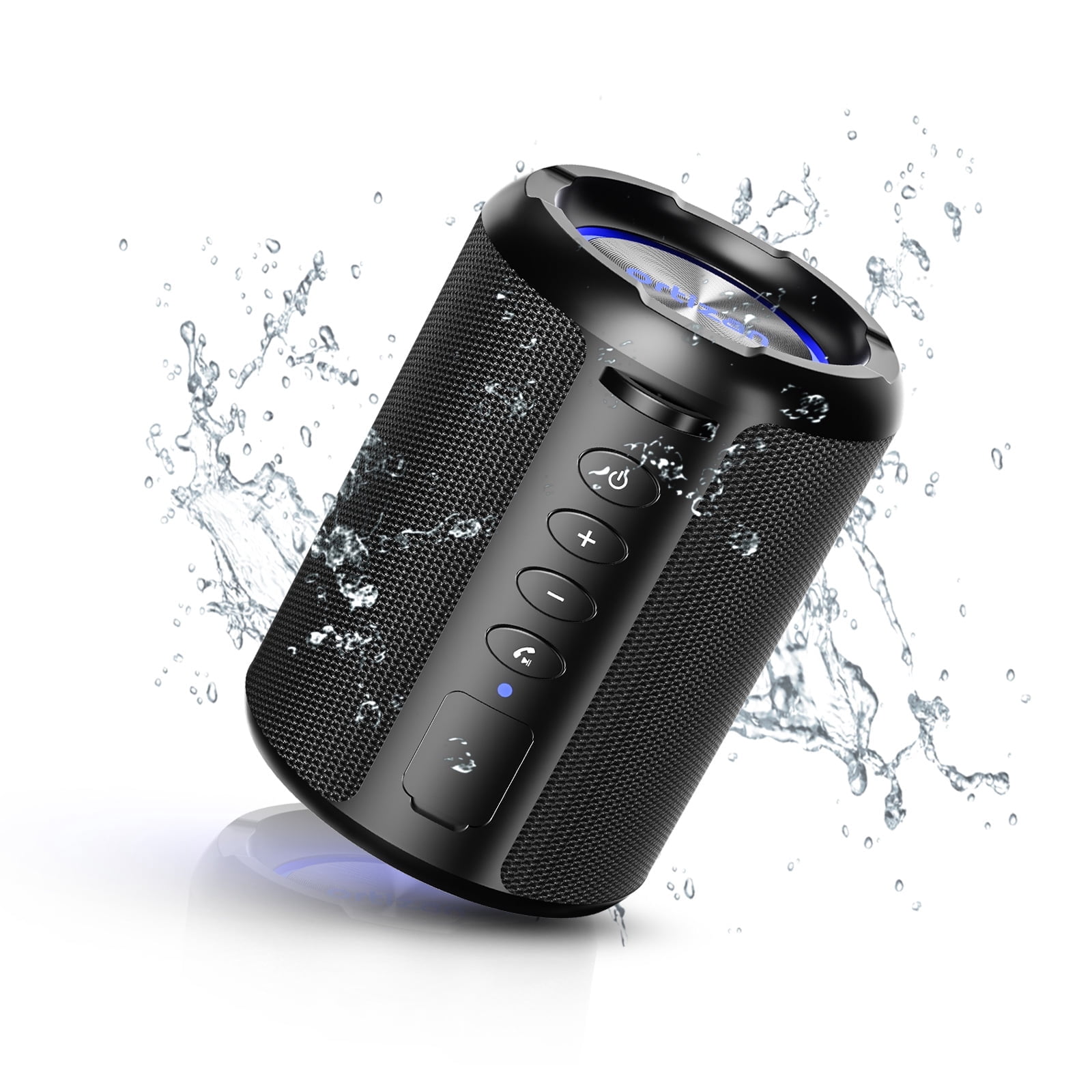 Ortizan Portable Bluetooth Speaker with Lights, Rich Bass, 24H Playtime ...
