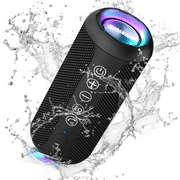 Ortizan X10B Rugged, Waterproof IPX7, Wireless Speaker with 24W Stereo Sound, 30H Playtime, Black
