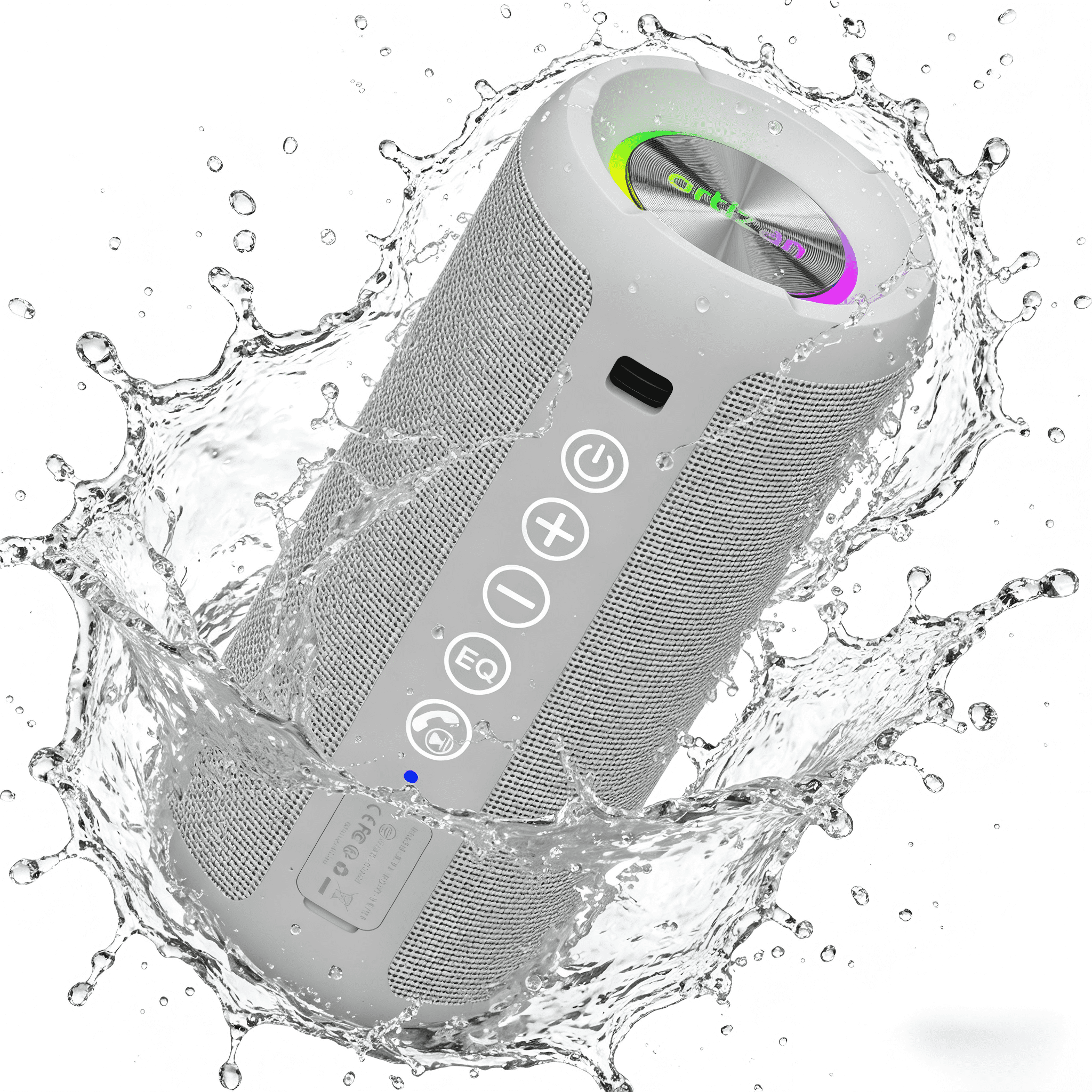 Portable Bluetooth Speaker, Wireless, LED Lights, 30H Playtime, IPX7 Waterproof, for Home/Outdoor/Party/Beach, Birthday Gift