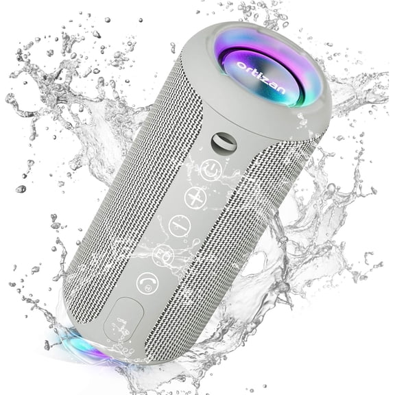 Portable Bluetooth Speaker, Wireless, LED Lights, 30H Playtime, IPX7 Waterproof, for Home/Outdoor/Party/Beach, Birthday Gift
