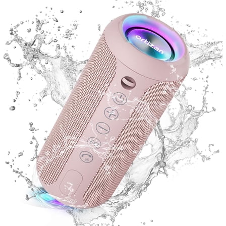 Portable Bluetooth Speaker, Wireless, LED Lights, 30H Playtime, IPX7 Waterproof, for Home/Outdoor/Party/Beach, Birthday Gift