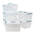thumbnail image 1 of Ortodayes 14 Quart Small Storage Containers with Latch Lids, 6 Pack Clear Latch Box, 1 of 4