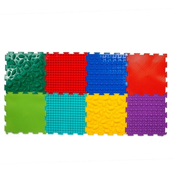 Ortodon Baby Module Sensory Mat 8 Pieces Orthopedic Puzzle Mats for Foot Massage Game Mat Massage Sensory Mat Puzzle Floor Mat, Multicolor