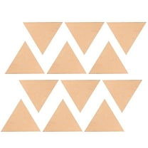 Ortofally 15pcs Unfinished Wood Cutouts Triangle Wood Shapes Pieces Wood Discs Slices for DIY Craft Wedding Christmas Hanging Ornaments 100mm