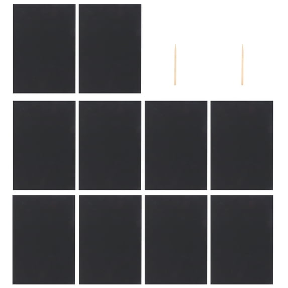 Ortofally 2 Pack of 10pcs Scratch Paper Scratching Drawing Paper Black Scratch Crafts Notes Boards Scratch Supplies