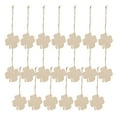 thumbnail image 1 of Ortofally 20pcs Four Leaf Ornaments Hanging Decor Unfinished Wooden Ornaments Wooden Shamrock Cutouts Wooden Slices Party Favors for DIY Crafts, 1 of 10